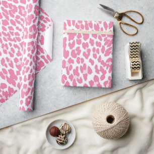Pink Leopard Muster Geschenkpapier