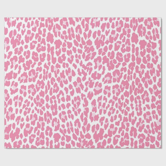 Pink Leopard Muster Geschenkpapier (Flach)