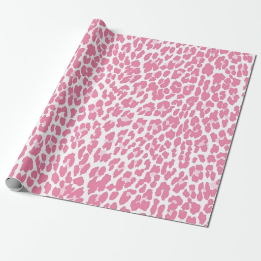 Pink Leopard Muster Geschenkpapier (Ungerollt)