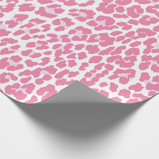 Pink Leopard Muster Geschenkpapier (Ecke)