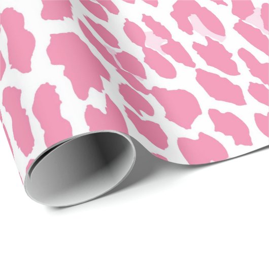 Pink Leopard Muster Geschenkpapier (Rolleneckpunkt)