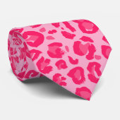 Pink Leopard Muster Krawatte (Gerollt)