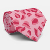 Pink Leopard Muster Krawatte (Gerollt)