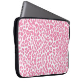 Pink Leopard Muster Laptopschutzhülle (Vorne Rechts)