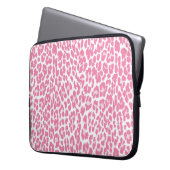 Pink Leopard Muster Laptopschutzhülle (Vorderseite Links)