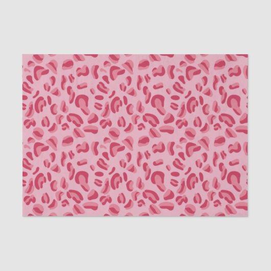 Pink Leopard Muster Seidenpapier (Vorderseite)