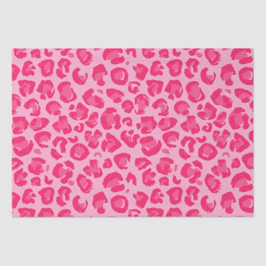 Pink Leopard Muster Seidenpapier (Vorderseite)