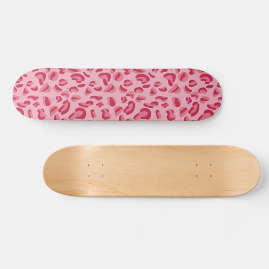 Pink Leopard Muster Skateboard (Horizontal)