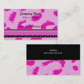 Pink Leopard Muster Visitenkarte (Vorne/Hinten)