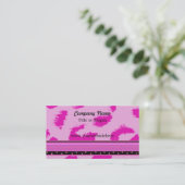 Pink Leopard Muster Visitenkarte (Stehend Vorderseite)