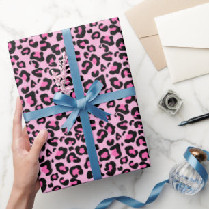 Pink Leopard Muster Wickelpapier Geschenkpapier