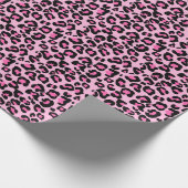 Pink Leopard Muster Wickelpapier Geschenkpapier (Ecke)
