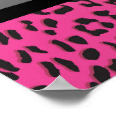 Pink Leopard Party Banner Poster (Ecke)