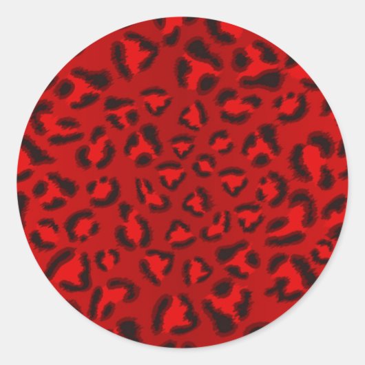 Pink leopard Pattern-Textur. Runder Aufkleber (Vorderseite)