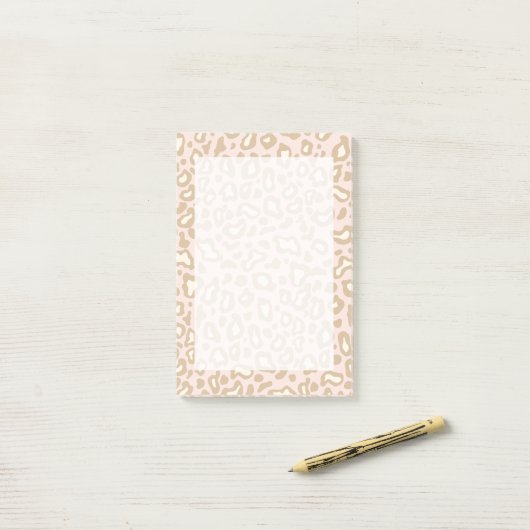 Pink Leopard Post It Notes Geschenk Post-it Klebezettel (Auf Schreibtisch)