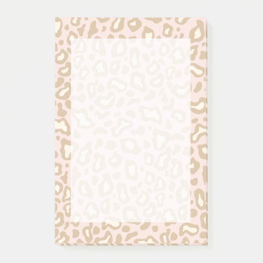 Pink Leopard Post It Notes Geschenk Post-it Klebezettel (Vorderseite)