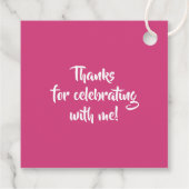 Pink Leopard Print 21. Geburtstag Personalisiert Geschenkanhänger (Rückseite)