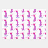 Pink Leopard Print Abschluss Geschenkpapier Set (Vorderseite)