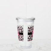 Pink Leopard Print Acryltrinkbecher (Rechts)