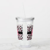 Pink Leopard Print Acryltrinkbecher (Links)