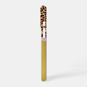 Pink Leopard Print and Gold Foil iPhone Case 16 Hülle (Linke Seite)