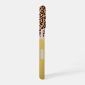 Pink Leopard Print and Gold Foil iPhone Case iPhone 16 Hülle (Rechte Seite)