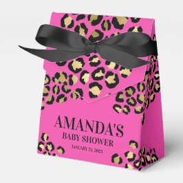Pink Leopard Print Baby Dusche Geschenkschachtel