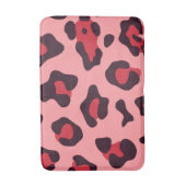 Pink Leopard Print Badematte (Vorderseite Vertikal)