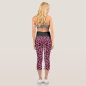 Pink Leopard Print Capri Leggings (Rückseite)