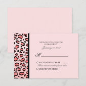 Pink Leopard Print Custom UAWG RSVP Karte (Vorne/Hinten)