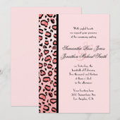 Pink Leopard Print Custom Wedding Einladung (Vorne/Hinten)