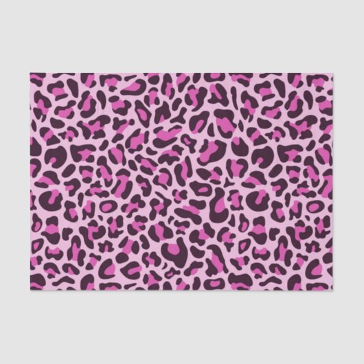 Pink Leopard Print Decoupage Tissue Paper Seidenpapier (Vorderseite)