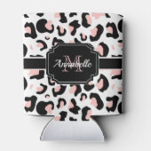 Pink Leopard Print Dosenkühler (Rückseite)