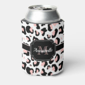 Pink Leopard Print Dosenkühler (Kanne Rückseite)
