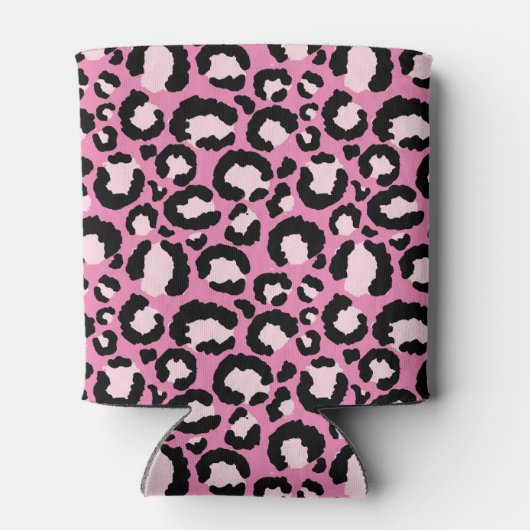 Pink Leopard Print Dosenkühler (Rückseite)