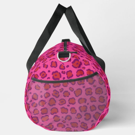 Pink Leopard Print Duffle Bag (Rechts)