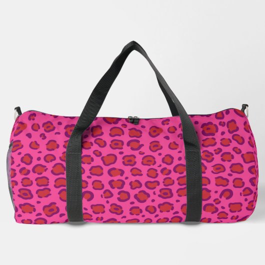 Pink Leopard Print Duffle Bag (Rückseite)