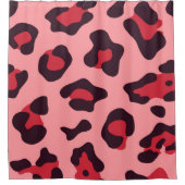 Pink Leopard Print Duschvorhang (Vorderseite)