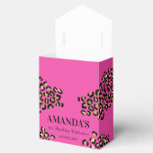 Pink Leopard Print Favor Box Geschenkschachtel (Geöffnet)