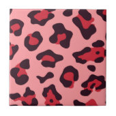 Pink Leopard Print Fliese (Vorderseite)