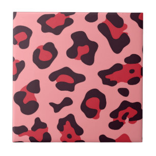 Pink Leopard Print Fliese
