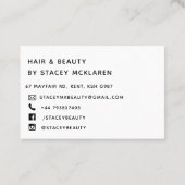 Pink Leopard Print Fun Animal Business Card Visitenkarte (Rückseite)