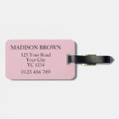 Pink Leopard Print Gepäckanhänger (Rückseite horizontal)