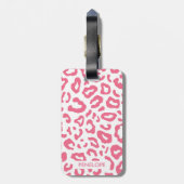 Pink Leopard Print Gepäckanhänger (Rückseite vertikal)