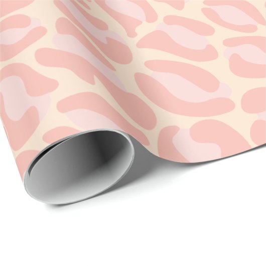Pink Leopard Print Geschenkpapier (Rolleneckpunkt)