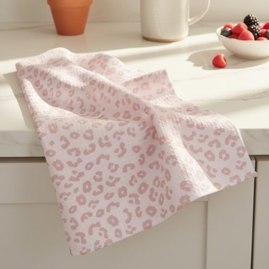 Pink Leopard Print Geschirrtuch