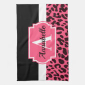 Pink Leopard Print Geschirrtuch (Vertikal)