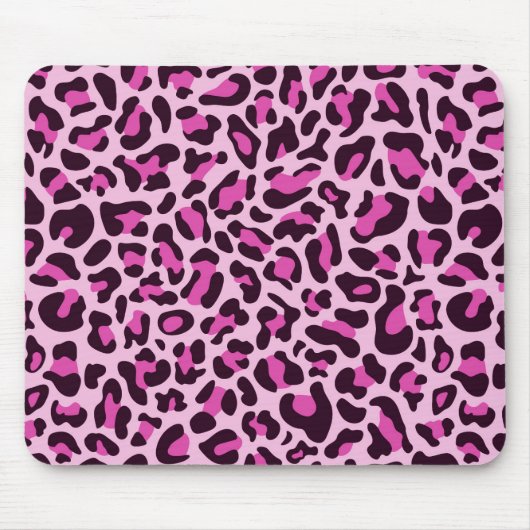 Pink Leopard Print Girly Trendy Mouse Pad Pads Mousepad (Vorne)