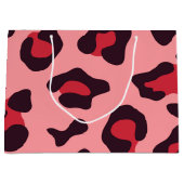 Pink Leopard Print Große Geschenktüte (Vorderseite)