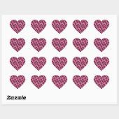 Pink Leopard Print Herz-Aufkleber (Blatt)